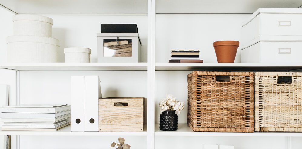 Organization items, storage