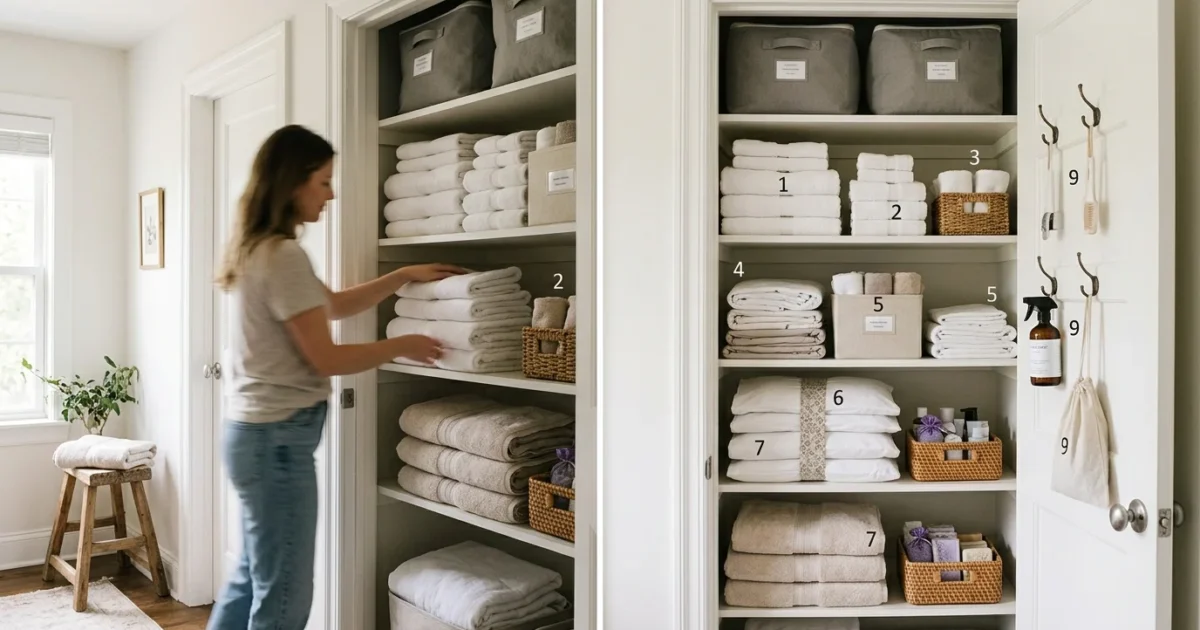 10 Linen Closet Organization Ideas That Actually Stick