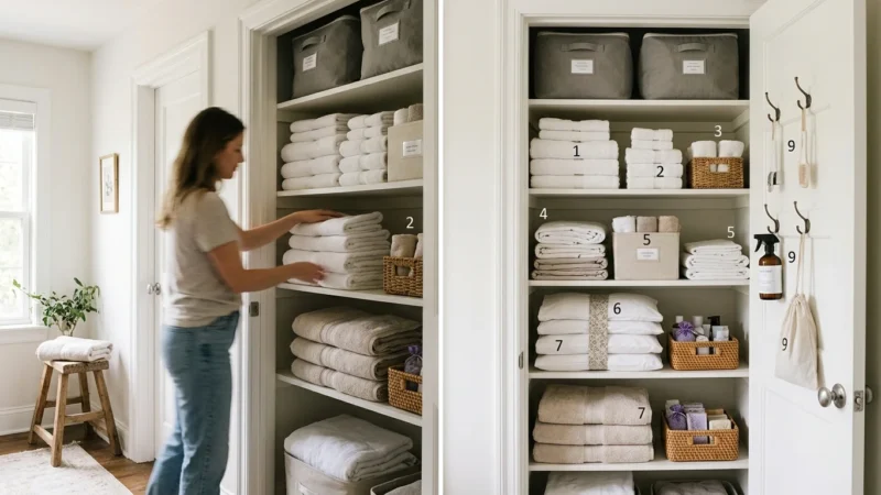 10 Linen Closet Organization Ideas That Actually Stick